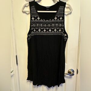 Black embroidered top